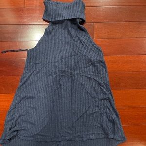 Free people navy sleeveless turtleneck